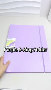 8Pcs File Bag with 5Ring Long Ring Binder Loose Leaf Binder Folder with Cover File Organizer Office
