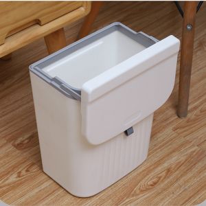Trash Can for Bathroom Garbage Bin Multipurpose Two Way Opening Trash Can 9L Kitchen Bathroom Living Room Available