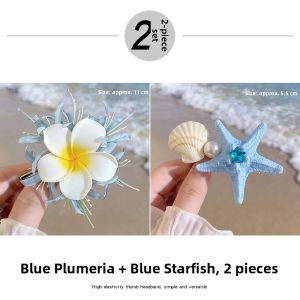 NING ZHOU | Egg Flower Side Fringe Hair Clip Beach Vibe Accessory