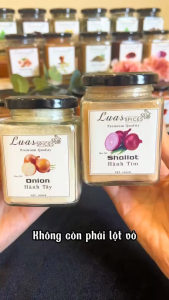 Bột hành tím nguyên chất - Shallot Powder - Lọ thủy tinh 200ml - Gia vị chuẩn Á Âu