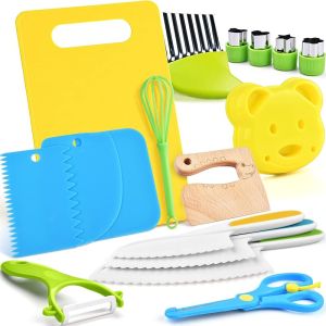 17pcs Montessori Kitchen Tools Cooking Set - Real Cooking Experience for Kids