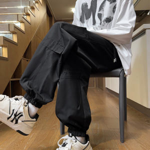 กางเกงทำงานลำลองสไตล์อเมริกันสำหรับผู้ชาย กางเกงขายาวทรงตรงหลวมๆ สำหรับวัยรุ่น กางเกงขายาวทรงเก้าส่วน ทรงหลวมๆ สำหรับฤดูร้อน