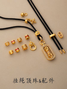 Gold Pendant Hanging Bead Top Button DIY Accessory Spacer Bead Clasp Head Small Pendant Alloy Plated Silver Jewelry