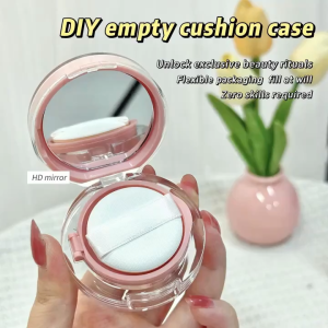 FOS - Tempat Cushion Kosong Isi Ulang Untuk BB Cream Foundation Cair dengan Puff & Sponge