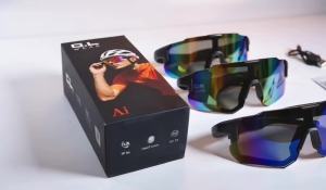 laxasfit | LAXASFIT Cycling Smart Glasses Bluetooth 5.3 Open Ear Stereo Sound Sports Sunglasses UV Protection Call Music Gift