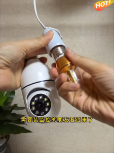 [NEW ] E27 light bulb camera 4k HD WiFi CCTV IP Camera Security Two-Way Voice Color Night Vision Waterproof cctv wireless outdoor 360 IP Camera