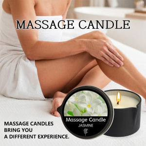Massage Candle -Essential Oil- Six different scents  1oz/2oz Melts into Warm Massage Oil - Sensual Massage Candle Pour Spout