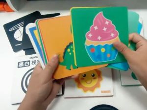 Ivorybaby Mainan Kartu Pintar Stimulasi Visual Bayi Montessori Flash Card Hitam Putih Warna Kontras Tinggi
