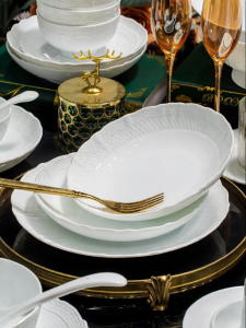mornenjoy | Home Luxury High-White Porcelain Elegant Tableware