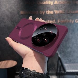 Ultra-Thin Metal Painted Phone Case for Xiaomi 15 pro Magnetic Absorption No-Border Design Full Lens Protection Matte Finish