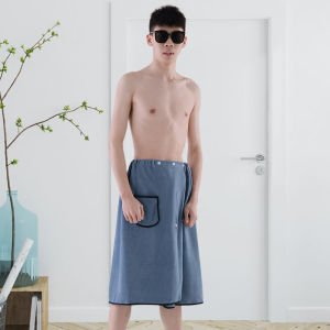 Mens Thickened Absorbent Bathrobe Comfortable Wrap Towel Fashionable Large Size Autumn New Arrival Home Wear Sleepwear