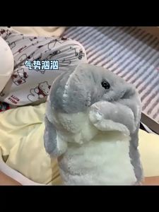 1pcs cute little shark hand puppet glove doll plush toy can open mouth doll birthday gift