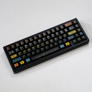 Exposition Theme Keycaps 122 Keys Black Comic Cherry Profile Transparent Keycaps For MX 61/68/87/96/104 Mechanical Keyboard
