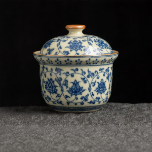 XIYUANJI | Individual Serving Ceramic Casserole Underglaze Blue Design