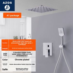 AZOS | Gunmetal Gray In-Wall Copper Shower Set