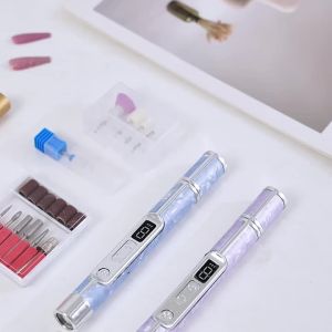 2 In 1 Professional Nail Polishing Machine With Nail Lamp Rechargeable Nail Drill Multiple Gears Low Noise Nails Sander File Set