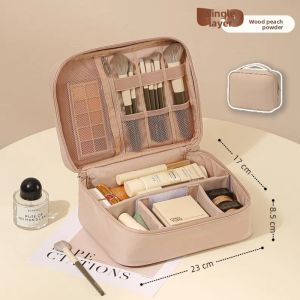 MIRUIDUO | Portable Large Capacity Double Layer Partitioned Cosmetic Bag
