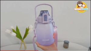 🇲🇾🔥[READY STOCK]🔥Dodge 1100ml Kids Leakproof BPA Free Tritan WaterBottle Crossbody Strap Detachable Straw Stickers