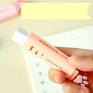 Cute Cartoon Design Push-Pull Eraser for Kids - Easy Grip Flexible Rubber School Office Supplies
