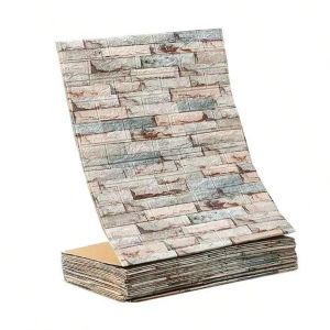 70cmx1m Brick Pattern Wall Stickers Decor 3D Wallpaper Waterproof Wall Sticker for Living Room Childrens Room Home Decoration