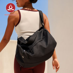 Moving Peach Sport Canvas Bag with Wet-Dry Separation Pocket Big Capacity Durable Strong Scratch-resistant Multiple Compartments Gym Outdoor Training Everyday Use