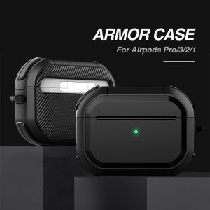 Armor Series Case Designed For Apple Airpods Pro Full-Body Rugged Cover Fall Resistant Color Matching 2-In-1 Military Shockproof Protective Casing
