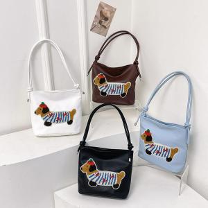 Túi Đeo Chéo Hình Chó Salami Màu Trơn Đơn Giản Dễ Thương Túi Đeo Vai Đơn Giản Phong Cách Hàn Quốc Túi Đeo Chéo Thường Ngày Cho Học Sinh Túi Đeo Chéo Thời Trang Harajuku