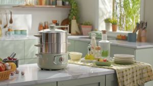 [Malaysia Set] Bear 小熊 Electric Stainless Steel Food Steamer with Hot Pot Function 10L | BFS-GM100L (Fish Steamer Egg Steamer Pengukus Makanan Multi Cooker Steamer 蒸锅)