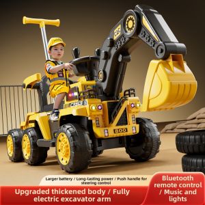 BASEBO | Large Sit-on Rideable Electric RC Excavator Toy