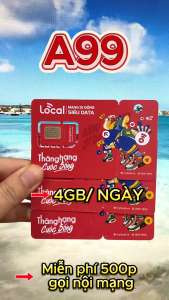 ( MIỄN PHÍ 1 THÁNG ĐẦU ) Sim 4G Mobifone Các Gói Local A69 A79 A89 A99 A119 Miễn Phí 1 Tháng Đầu - DATA TỐC ĐỘ CAO DÙNG MẠNG THẢ GA - BẢO HÀNH 1 ĐỔI 1 từ MƯỜNG THANH ROYAL FREESHIP - CHƯA KÍCH HOẠT.