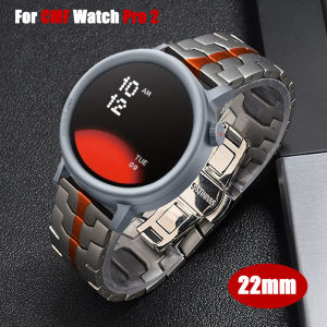 Luxucy Stianless Steel Strap For CMF Watch Pro 2 Smart Watch Wristband Bracelet For CMF by Nothing Watch Pro 22mm Band Correa