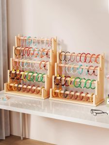 Hand Bracelet Watch Elastic Band Storage Rack Display Stand Natural Wood Bead Organizer for Home Garden Market Jewelry Accessory