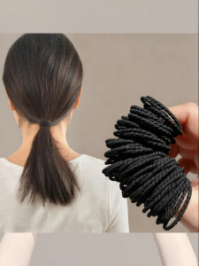 NING ZHOU | Elastic Non-constricting Black Hair Band for Thin Hair