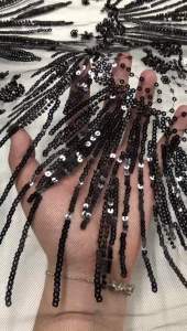 OLEVO | AT2782A-1 African Lace Fabric Hand Beaded Tulle Lace Fabric Embroidered Applique Nigerian Fabric for Sewing 5 Yards 2026