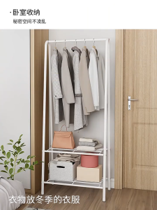 Triangle Cloth Rack Home Indoor & Outdoor Simple Clothes Hanger Storage Racks Wardrobe With Wheels Rak Baju