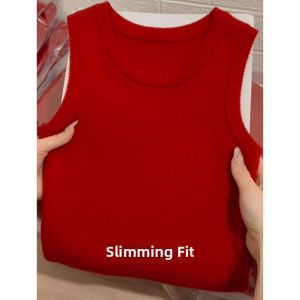 Fashion Elegant Retro Whitening Concealing Armpit Fat Knitted Vest