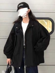 Spring Autumn Thin Workwear Jacket Womens 2025 New Ins Open Cardigan Jacket Student Loose Korean Version Top Trendy