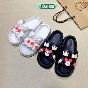 Dép nữ quai ngang đế bánh mì kèm sticker heo ngộ nghĩnh LADISO - TT456
