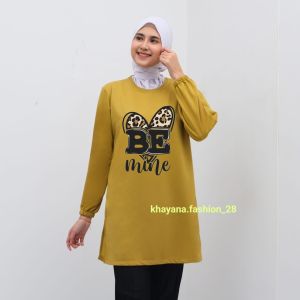 Tunik wanita dewasa motif Love BE mine baju tunik kekinian baju tunik wanita dewasa