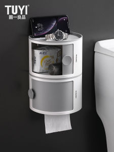 กล่องใส่กระดาษทิชชู่ในห้องน้ำสไตล์นอร์ดิกชั้นวางกระดาษชำระกล่องใส่กระดาษชำระกล่องใส่กระดาษชำระแบบม้วนกันน้ำแบบไม่เจาะรูกล่องใส่กระดาษทิชชู่แบบสร้างสรรค์