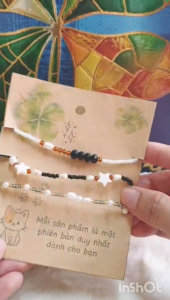Bộ vòng tay handmade Ánh Sao Đêm – Hạt trai nước ngọt & pha lê