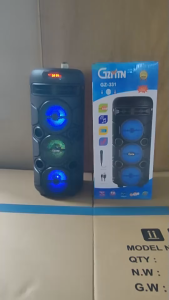 9inch Wireless Bluetooth Speaker with Mic Original Super Bass LED Light Outdoor Portable Mobile Singing Karaoke with USB/SD/BT/FM Outdoor Sound Box for Party & Home