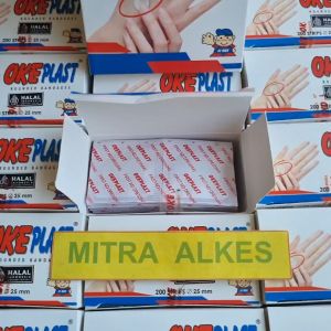 Plester Bulat isi 200 OKEPLAST. Round Bandage Plaster isi 200. Rounded Bandages 200 Strips OKE PLAST.