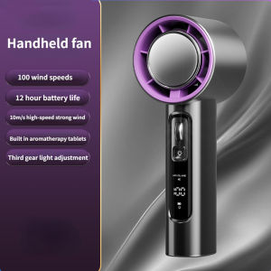 4000mAh Portable Super High Speed Power Turbo ​​Fan | ​​Adjustment With LED Display Max Wind Speed ​​9m/s | Handheld Mini Mobile Fan Cooling