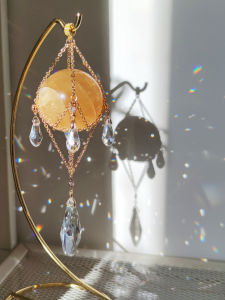 Romantic Dreamlike Tabletop Decoration Original Crystal Ball Base Hot Air Balloon Net Pocket Home Decorative Accessories