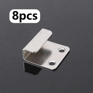 Stainless Steel Tile Hook Bracket Fastener Heavy-Duty Wall Mounted Flat J-Shaped Clamp Wall Bracket Suitable for Ceramic Tiles