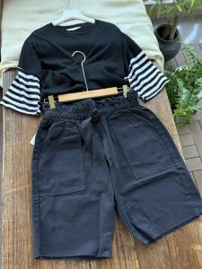 Quần Short Denim Cạp Cao 5 Điểm Rộng Rãi Cho Nữ Mùa Hè Thường Ngày Không Co Giãn Quần Ống Rộng Thoải Mái