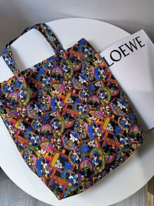 Portable Lightweight Nylon Shopping Bag Single Shoulder Graffiti Print Customizable Book Bag Tutoring Bag Eco-Friendly Canvas Bag