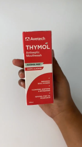 EVIN THYMOL ANTISEPTIC MOUTJWASH ANTIPLAQUE AND ANTIBACTERIAL 110ML ( EXP: 25 AUGUST 2028)