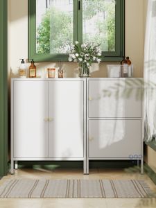 DIBIOU | Waterproof Sun Protection Outdoor Storage Cabinet with Door Steel Multi-layer